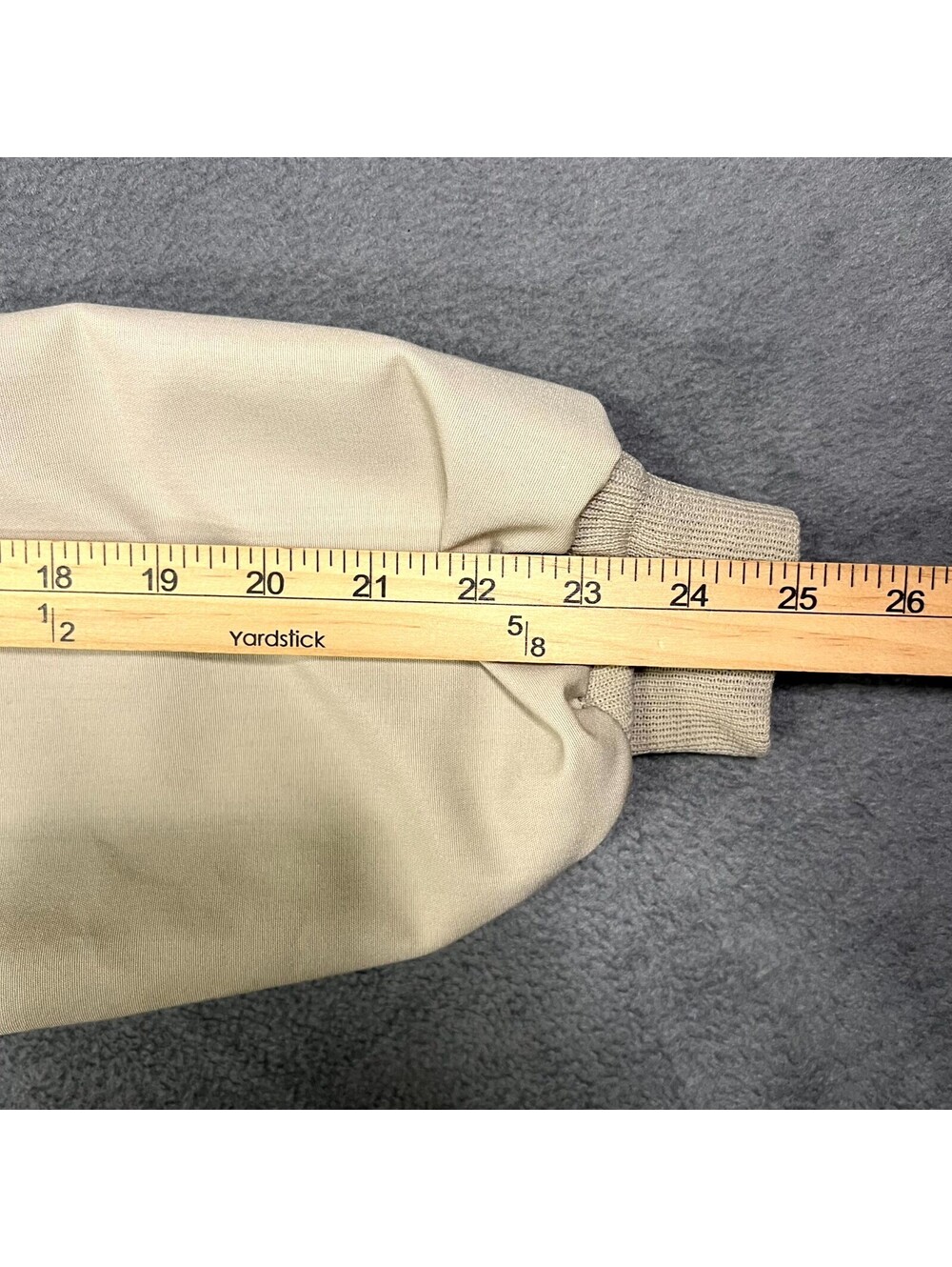 Vintage American Jac Jacket Tan Mens L Bomber Full Zip Plaid Lined Windbreaker - Picture 7 of 8